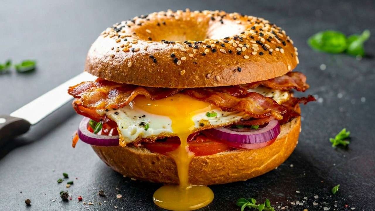 Homestyle Egg & Cheese Bagel Sandwich | Easy Breakfast Recipe