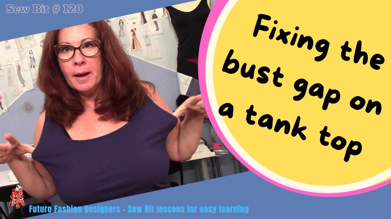 Altering the bust area on a tank top.