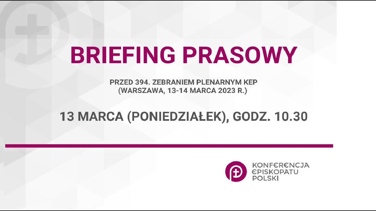 Briefing prasowy przed 394. Zebraniem Plenarnym KEP