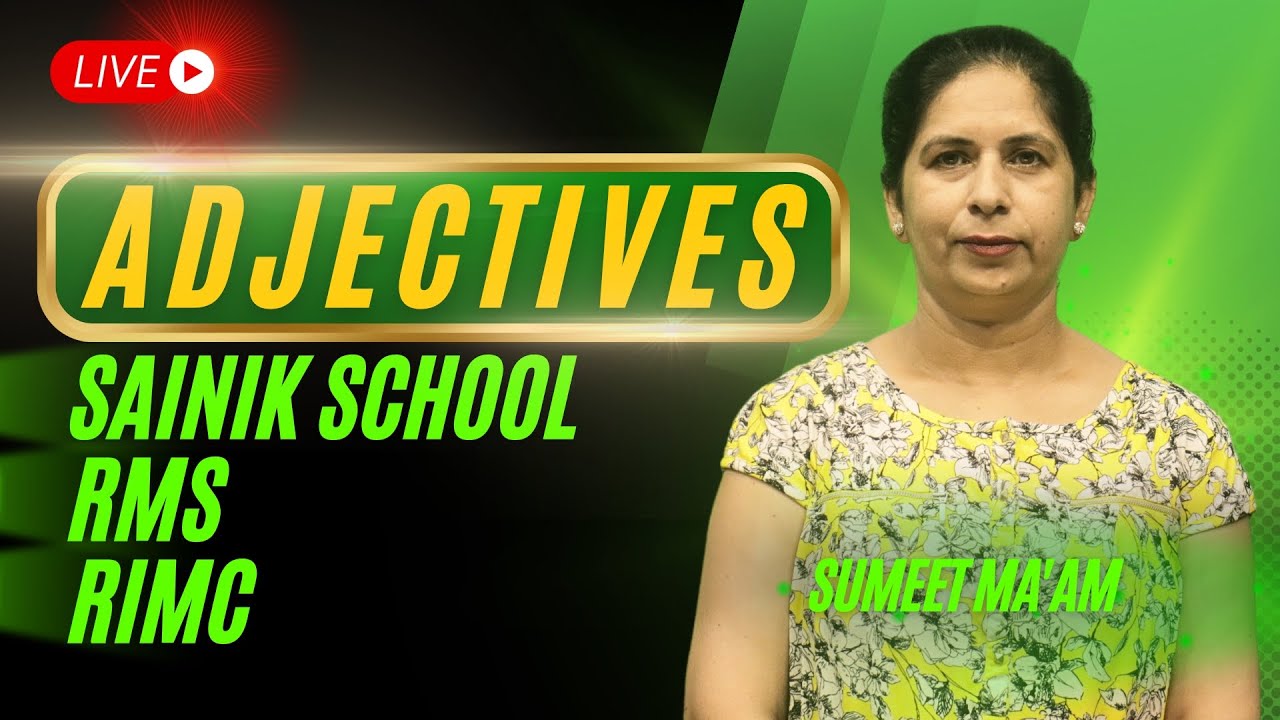 ADJECTIVES - English Grammar for | RIMC | Sainik School | Military School | English