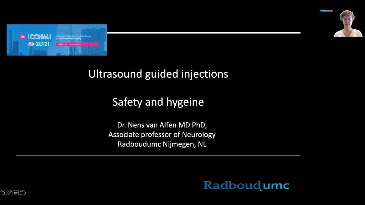 ICCNMI 2021 neuromuscular ultrasound course video -  US guided injection safety and hygeine
