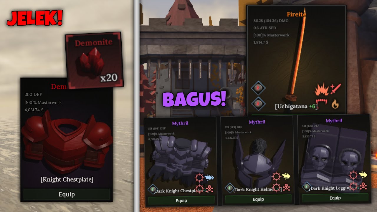 Penjelasan Lengkap Urutan ORE Yang Bagus Untuk SENJATA & ARMOR Di Game The Forge! (ROBLOX)