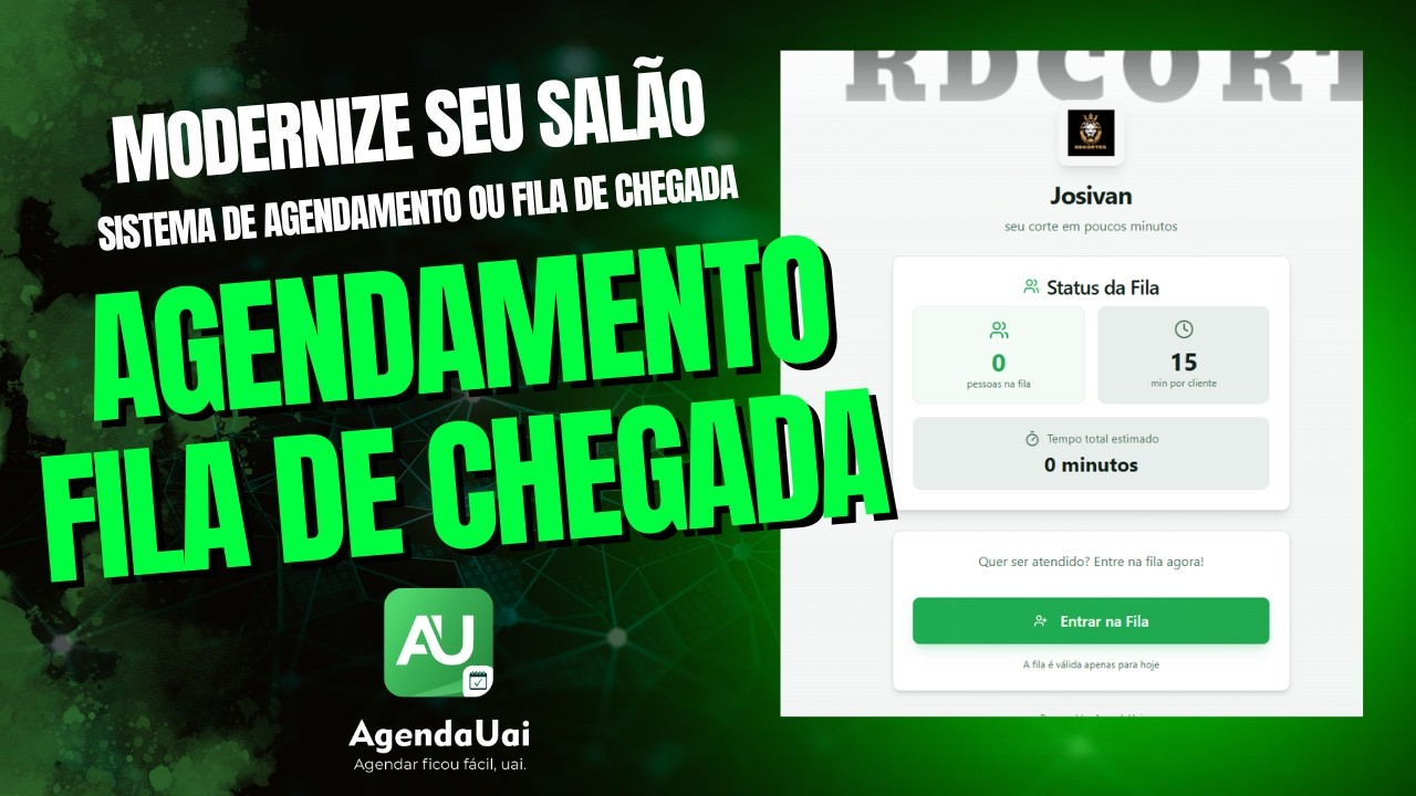 Modo Fila ou Agendamento: Gerenciamento de Salões, barbearias e serviços de estética/saúde.