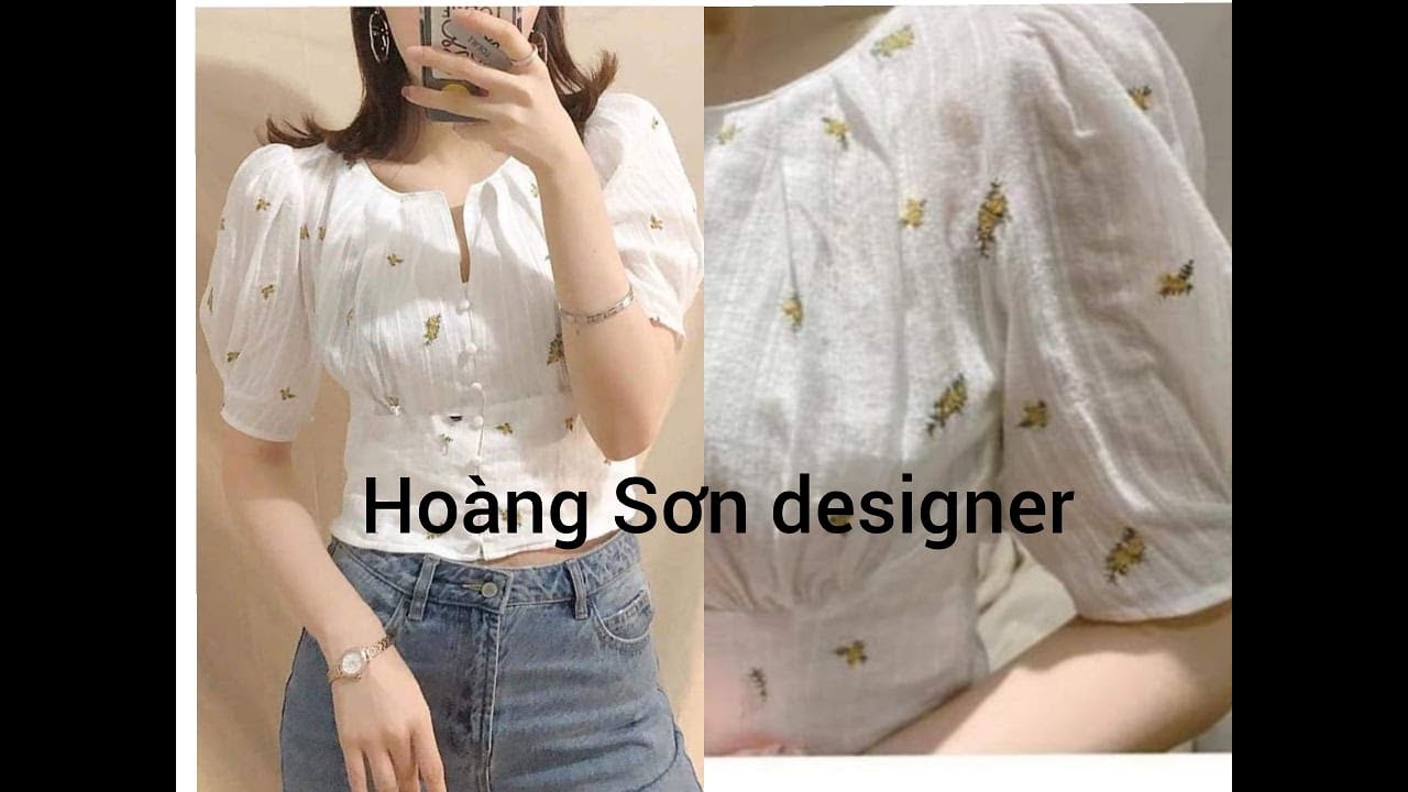 dạy cắt may cơ bản: hướng dẫn cách cắt áo croptop nhún chân ngực|áo croptop, Hoàng Sơn designer