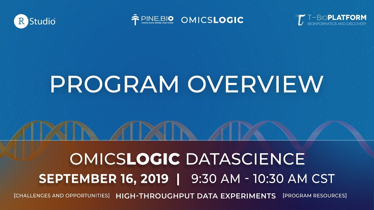 OmicsLogic DataScience (Biomedical Data Simplified)- Program preview