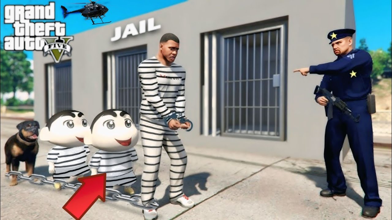 Franklin & Shinchan ARRESTED! INSANE Jail Escape from Police!
