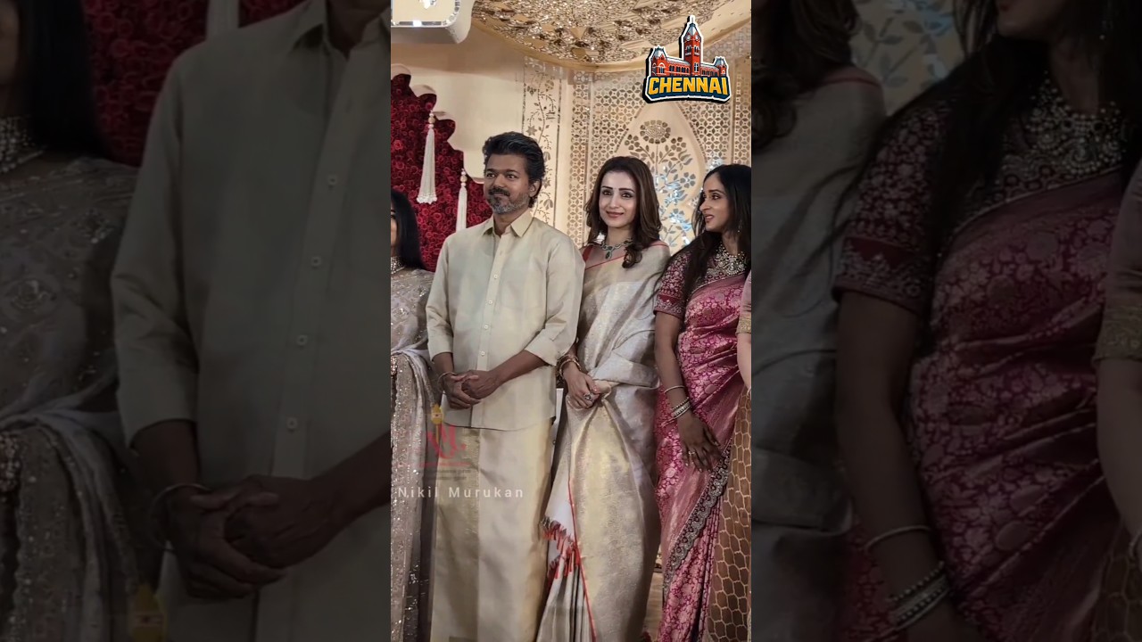 Thalapathy Vijay and Trisha grace Kalpathi S Suresh – Meenakshi Suresh’s son’s wedding reception ✨
