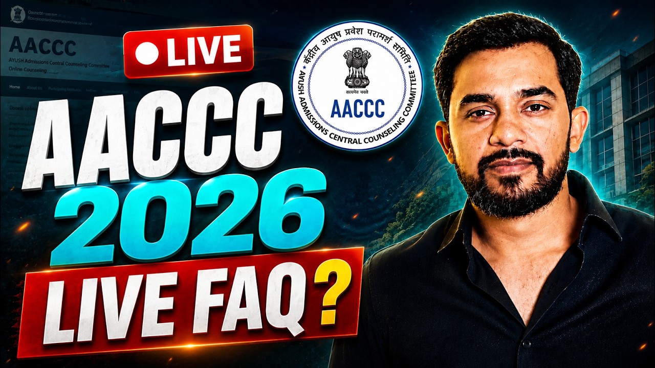 AACCC AYUSH COUNSELING 2026 LIVE FAQ & Q n A | bams chalk talk