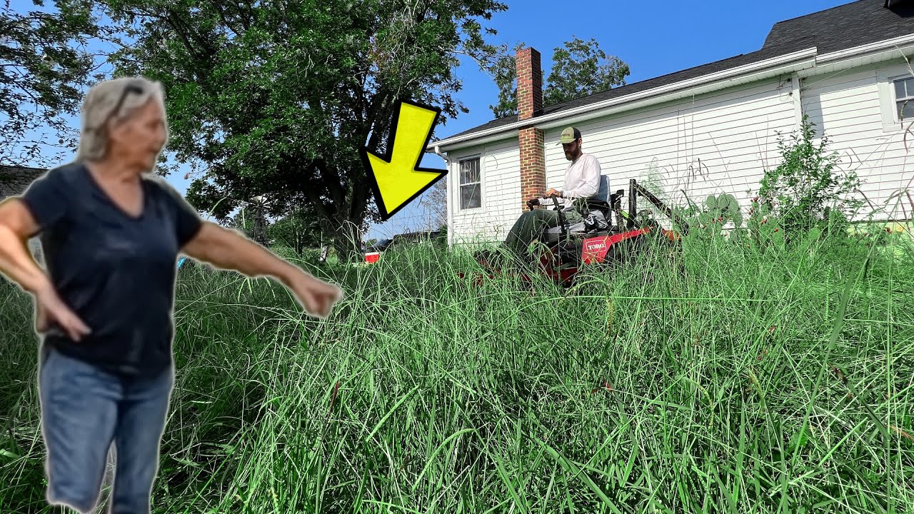 THICKEST GRASS I Have Ever MOWED! SHE Was IMPRESSED!
