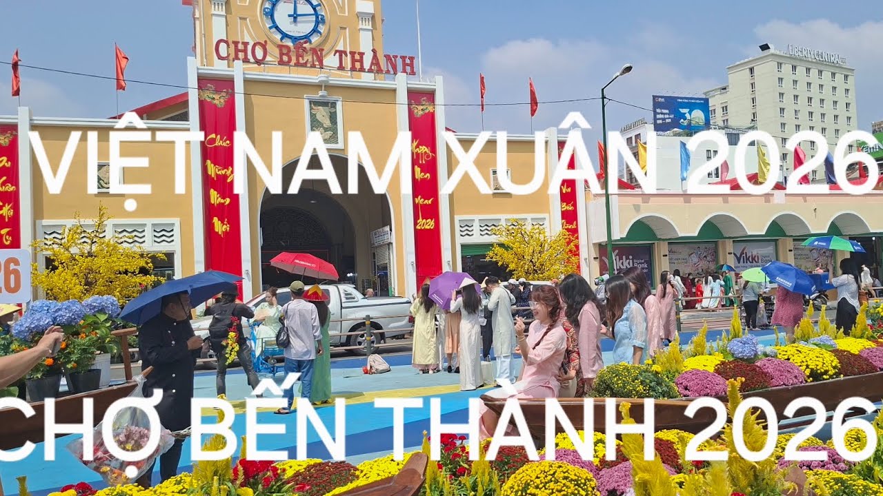 CHỢ BẾN THÀNH NHƯ HỘI NHỮNG NGÀY CẬN TẾT 2026