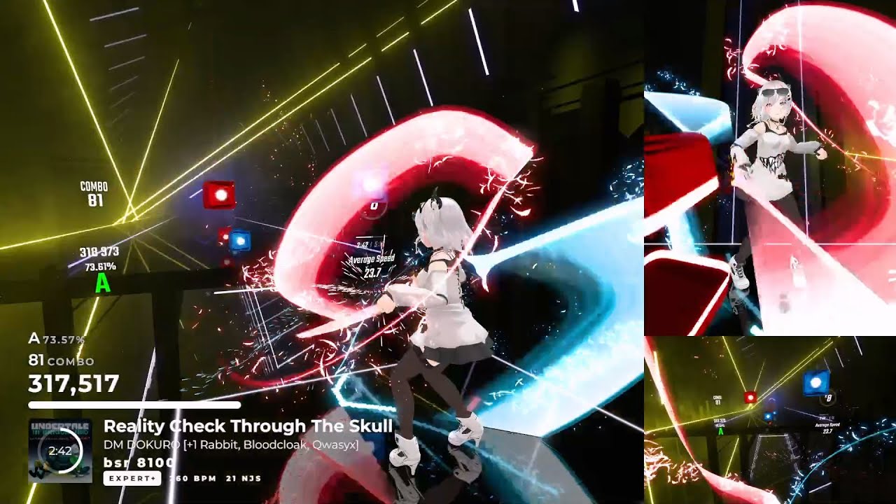 【BeatSaber】Reality Check Through The Skull【one hand-Darth Maul】