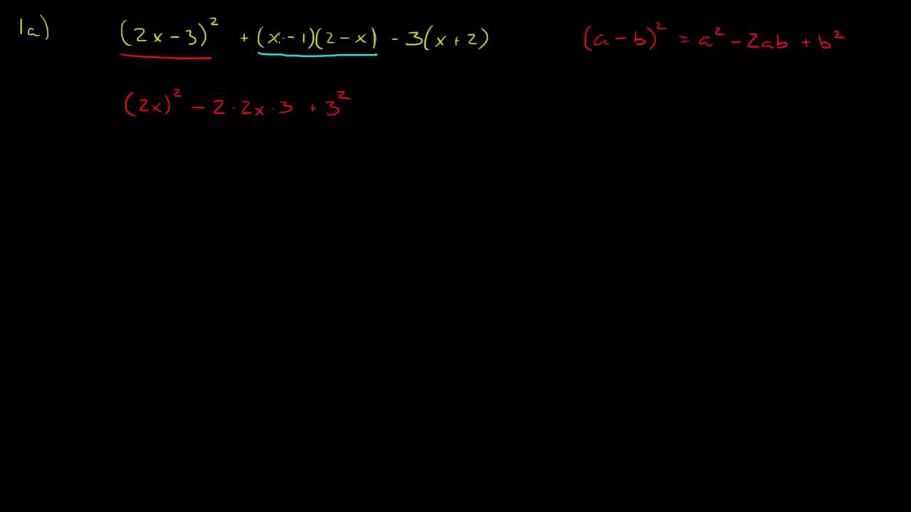 1a - Forkorting av uttrykk med parenteser
