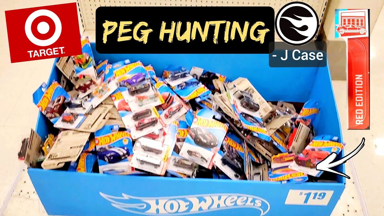 Hot Wheels Peg Hunting at Target | Treasure Hunt & Red Editions Found | J Case 