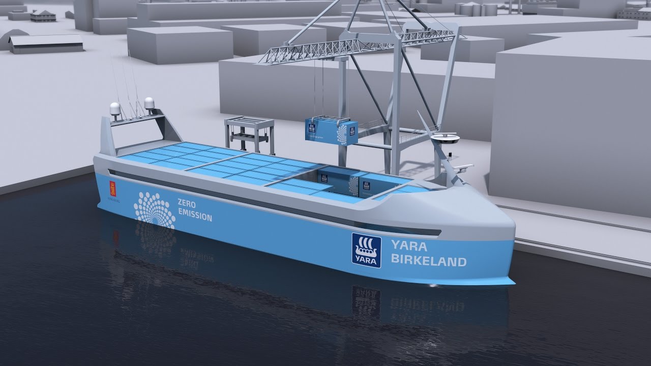 The world's first autonomous, zero emission container ship