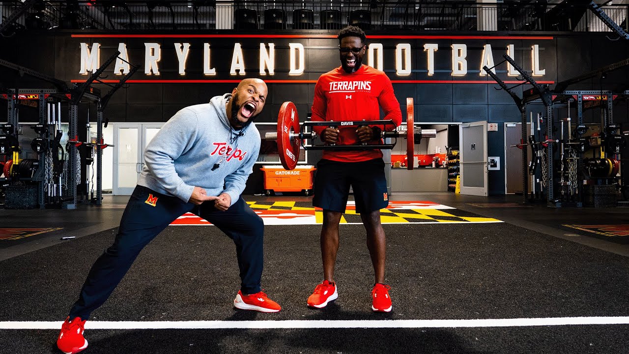 Inside the MARYLAND FOOTBALL WEIGHT ROOM: 