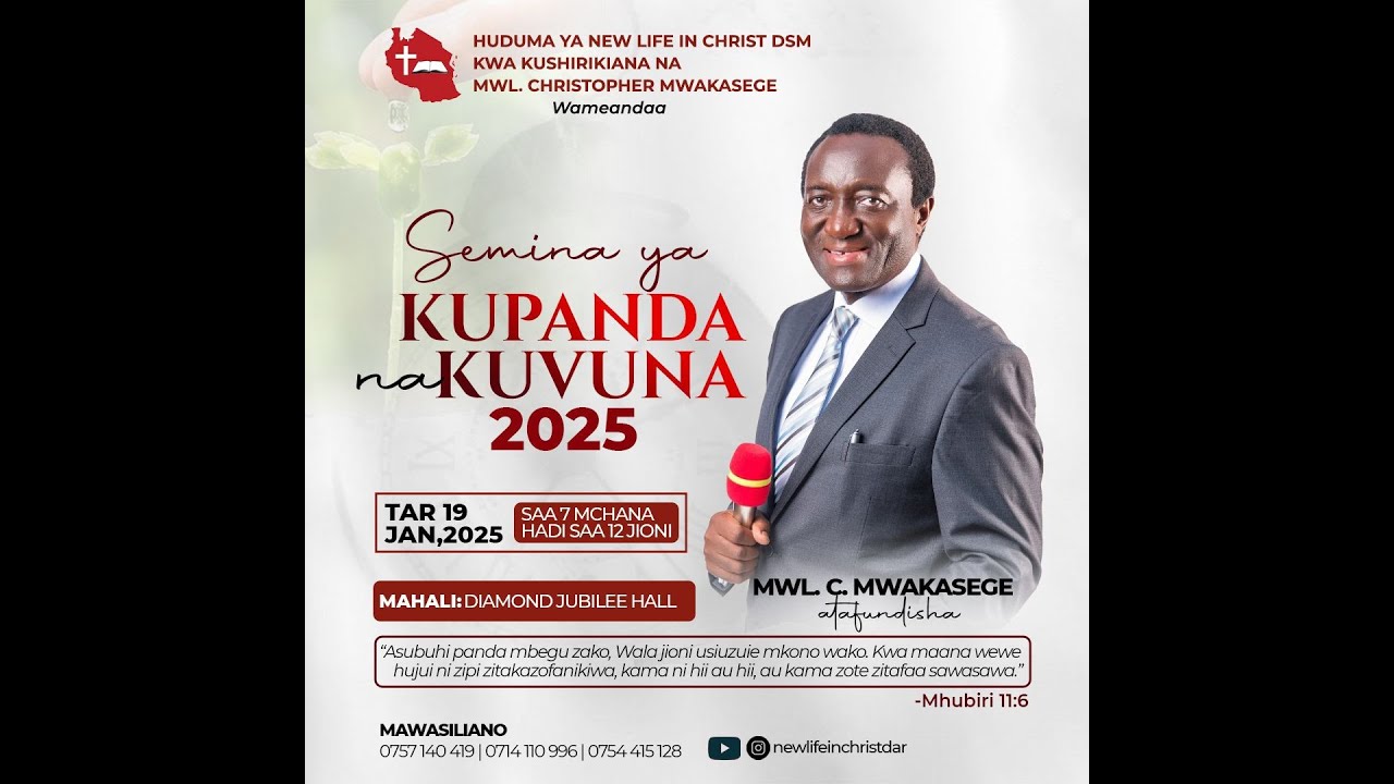 ''SEMA NA KESHO YAKO KWA KUPANDA SADAKA YA MBEGU  YAKO LEO''  || MWL CHRISTOPHER MWAKASEGE:
