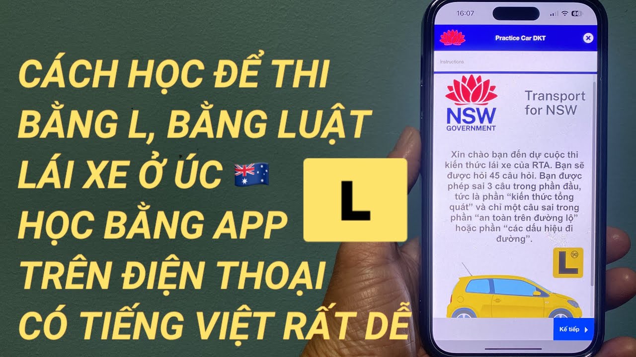 Chia sẻ cách học và thi bằng L trên điện thoại ở Úc 🇦🇺 | Thi luật lái xe ở Úc 🇦🇺