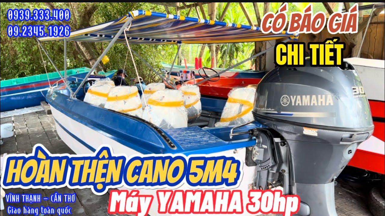 TRỌN BỘ CANO 5m4 cao và máy YAMAHA 30hp giao công ty ở ĐỒNG THÁP | TRUNG TÍNH COMPOSITE