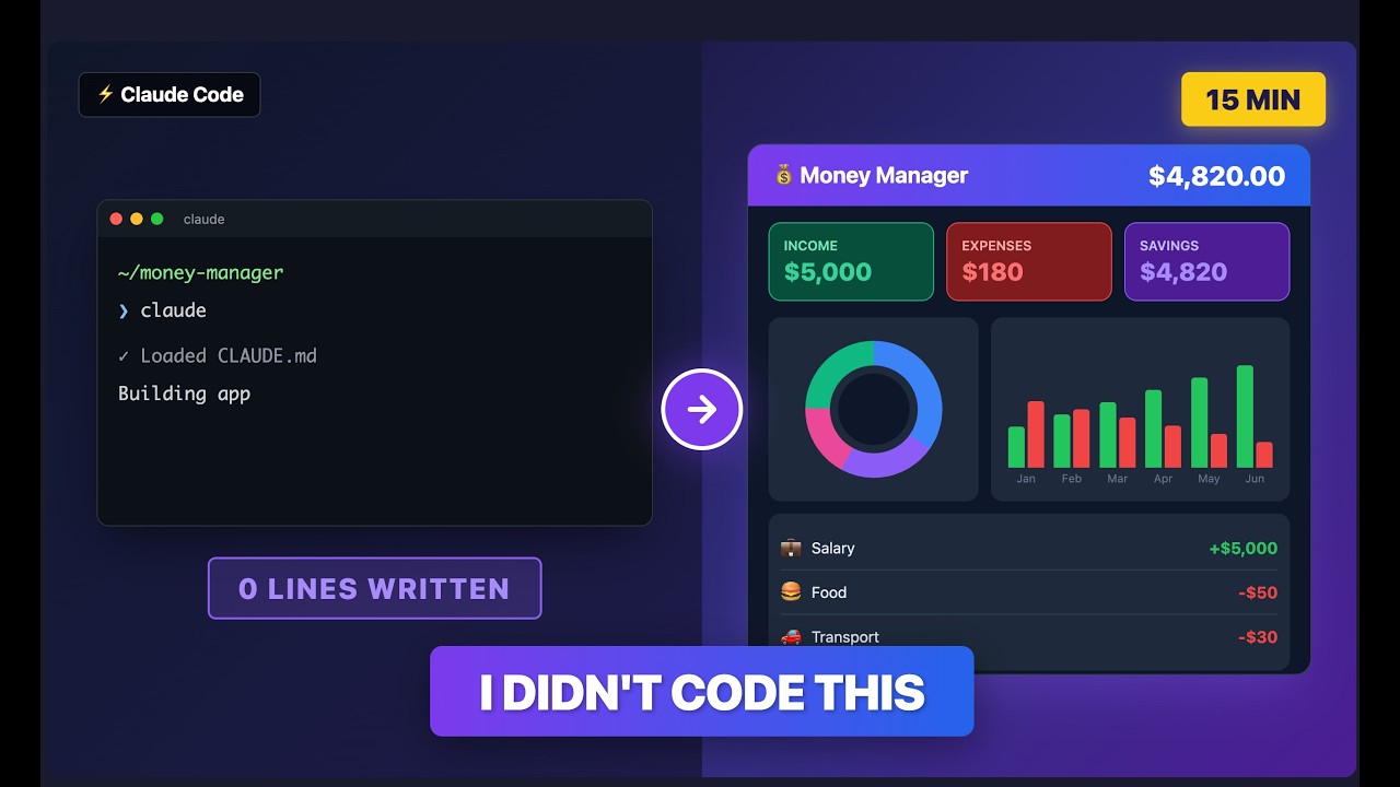 I Built a Finance App in under 12 Minutes (Zero Coding)
