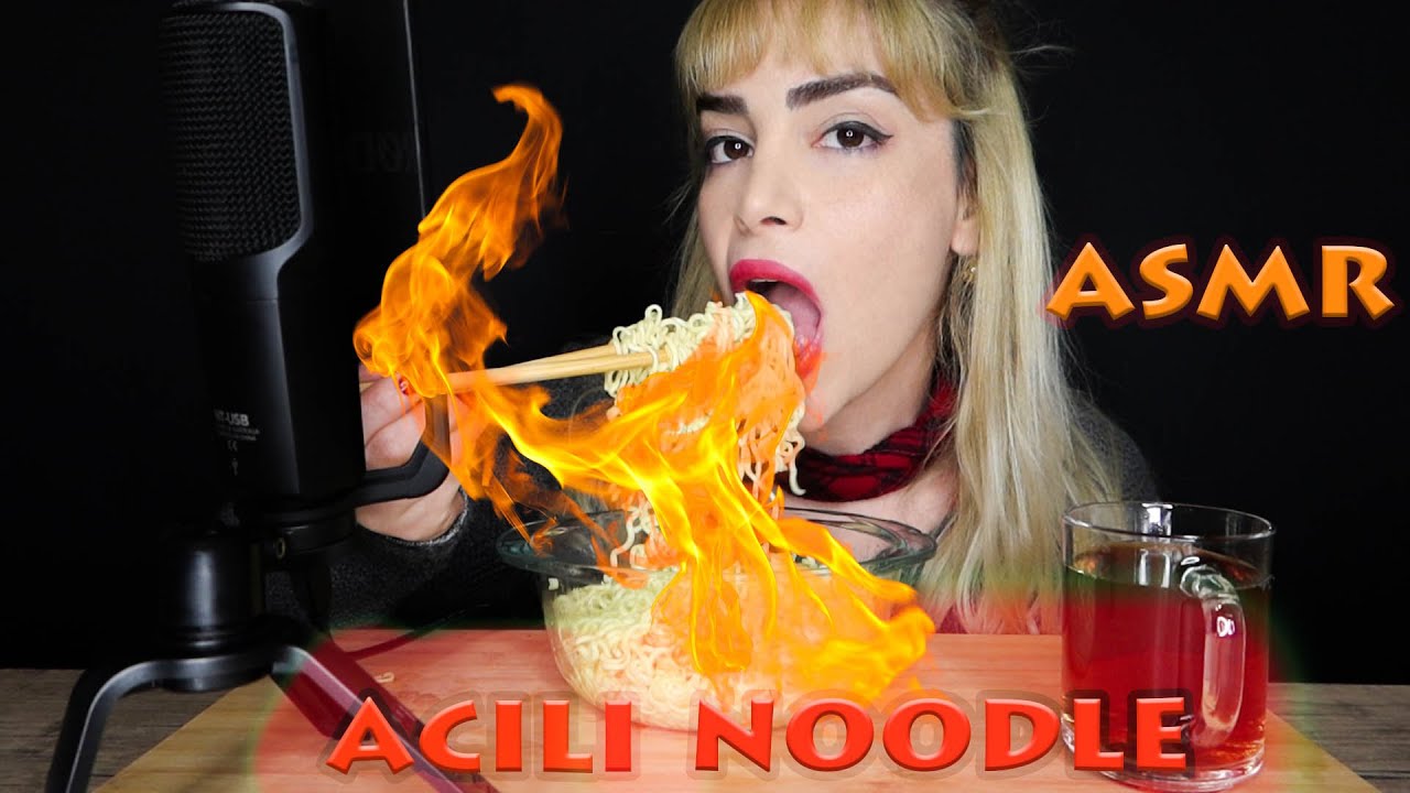 ACILI NOODLE ASMR | ACILI TAVUKLU NOODLE ASMR | ASMR TÜRKÇE