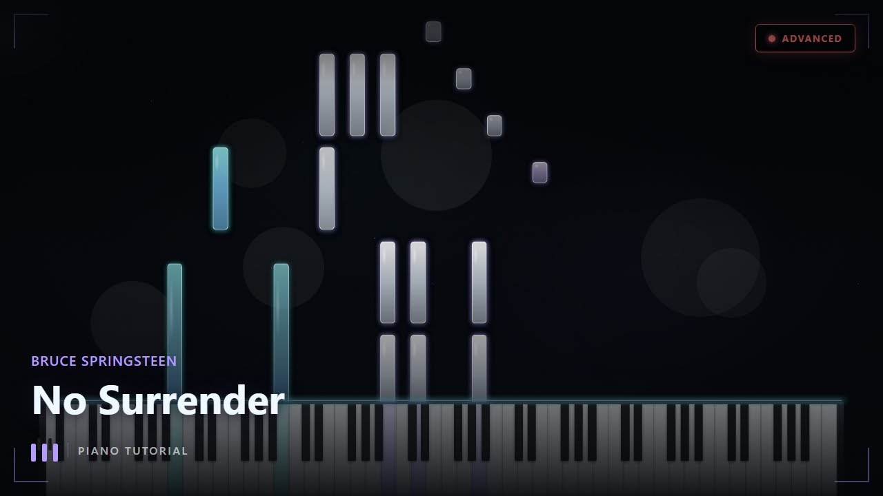 Bruce Springsteen - No Surrender | Piano Tutorial