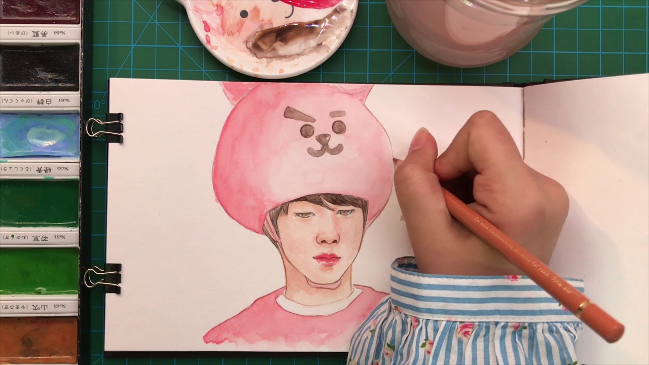 BTS jin || watercolor speed painting