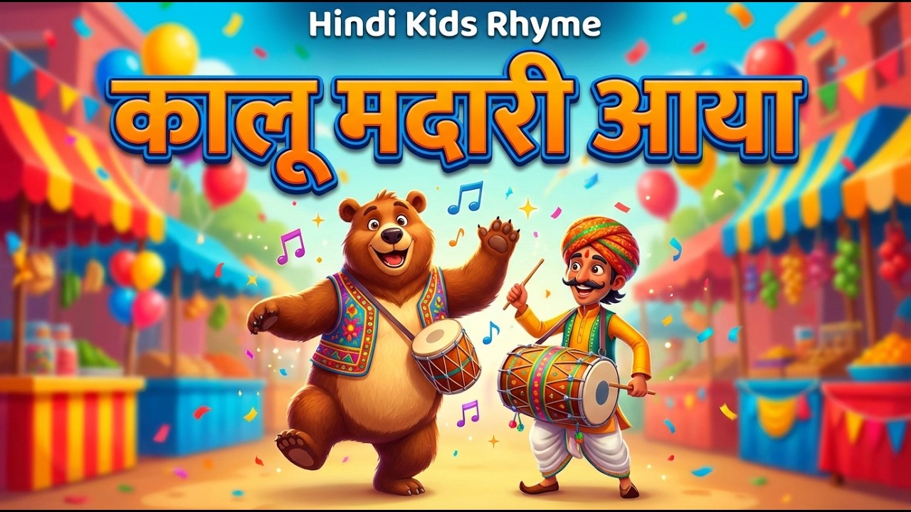 Kalu Madari Aaya | कालू मदारी आया | Hindi Rhymes And Baby Songs | Hindi Balgeet | Yug Yug Tv