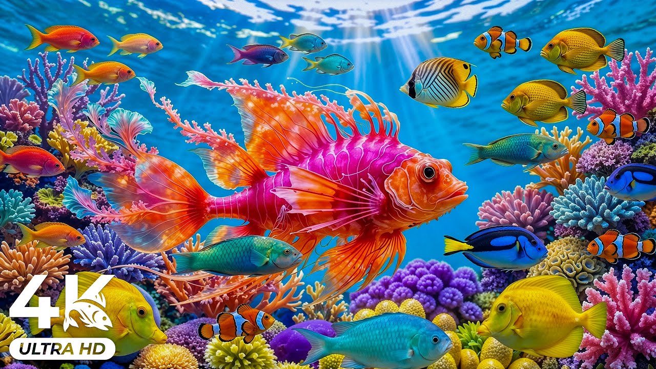 Animals of the Ocean 4K – Beautiful Coral Reefs, Graceful Sea Life & Relaxing Music