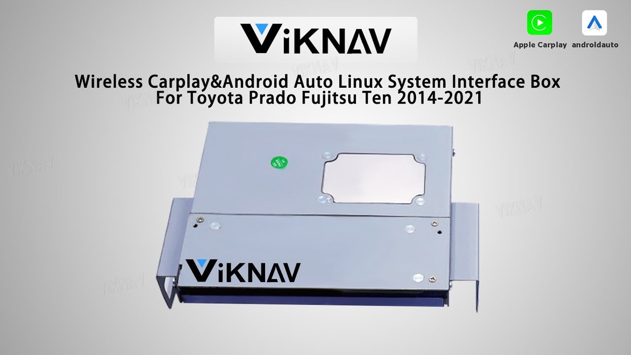 Viknav How to Install Linux Interface Box For Prado Fujitsu Ten 2014-2021: CarPlay Android Auto