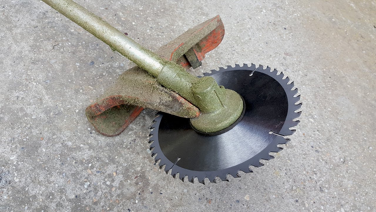 CIRCULAR Saw Blade on TRIMMER ??? +TEST