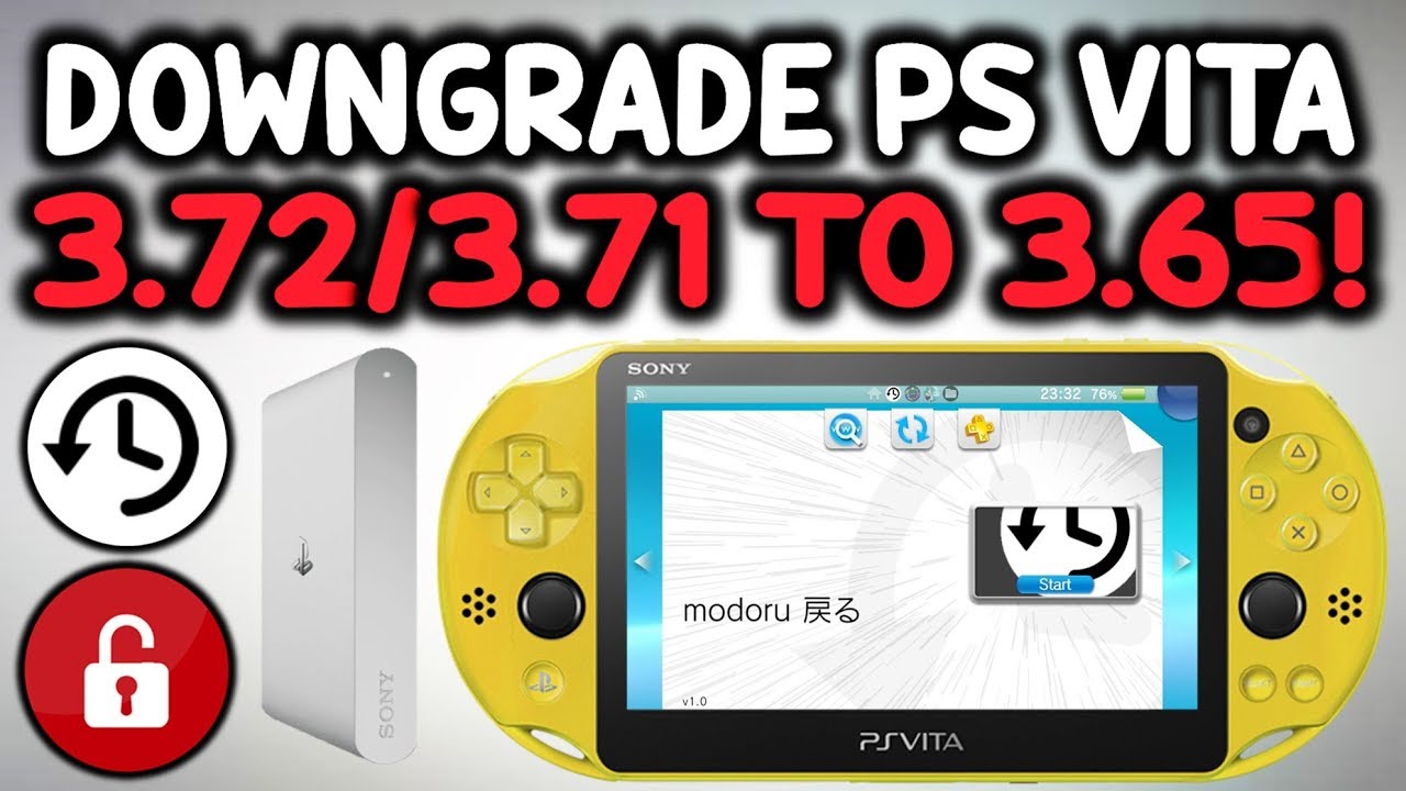 Downgrade 3.72/3.71 PS Vita To 3.65! (Modoru)