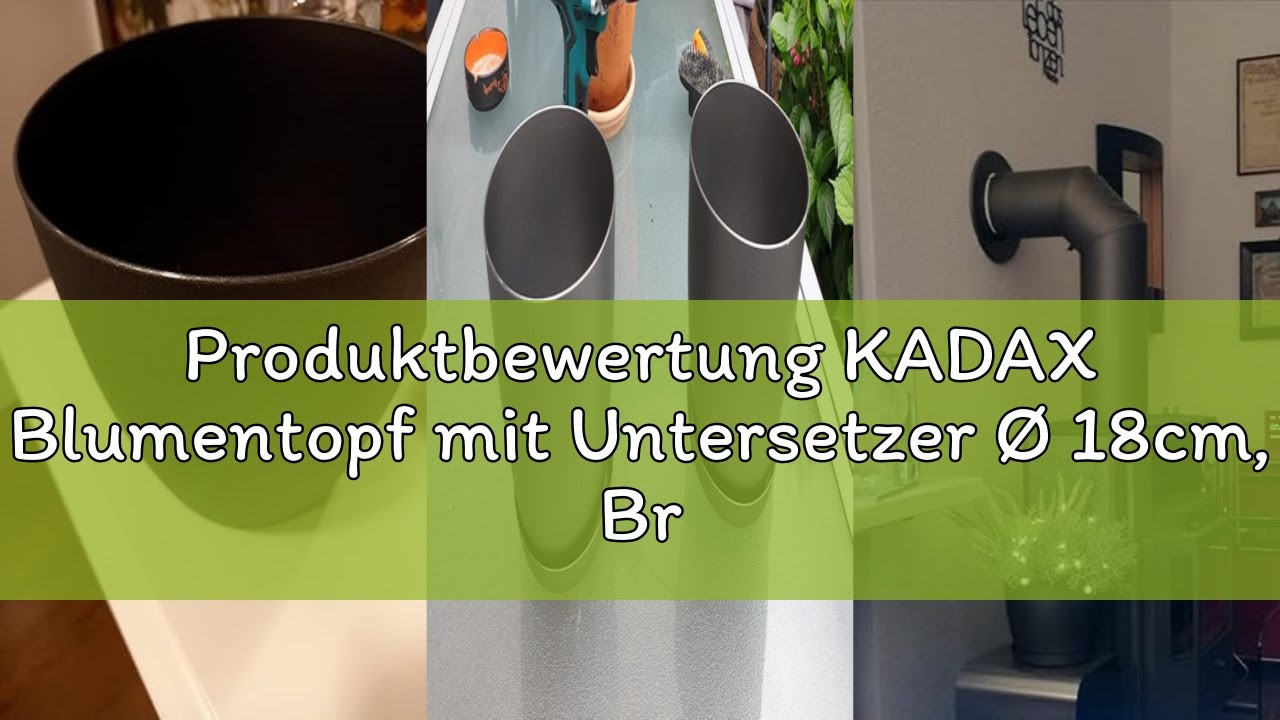 Produktbewertung KADAX Blumentopf mit Untersetzer Ø 18cm, Braun, dekorativer Übertopf für Wohnzimmer