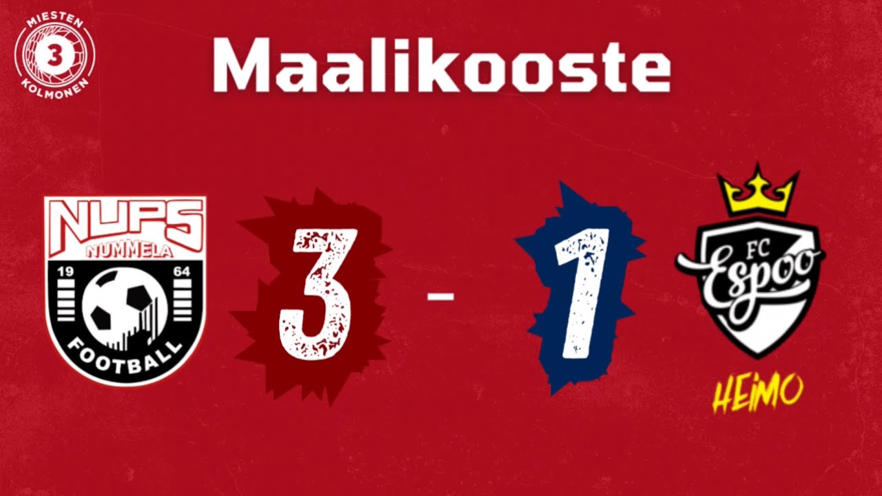 Maalikooste: NuPS - FC Espoo X Heimo I Miesten Kolmonen 2025