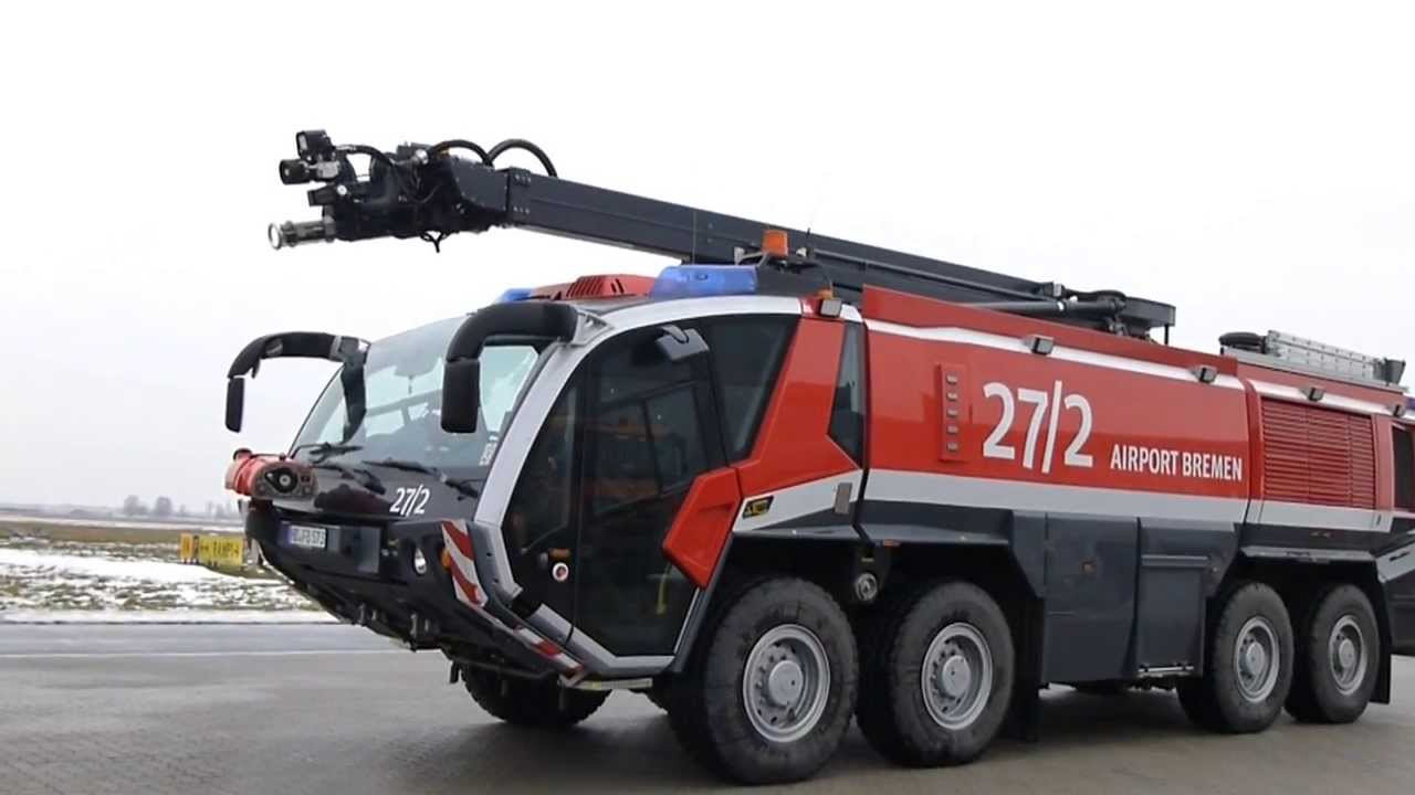 FLF Panther Rosenbauer Airport Bremen Fire Brigade Truck