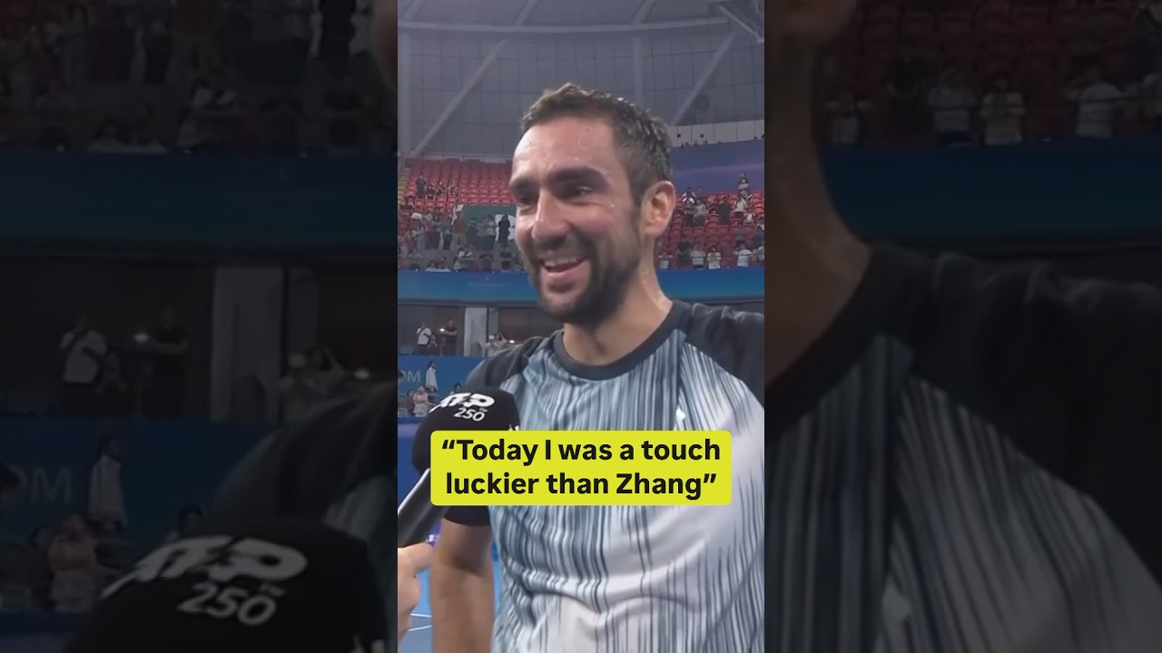Marin Cilic after becoming lowest ranked ATP Tour Champion in the open era (🎥: ATP Media)