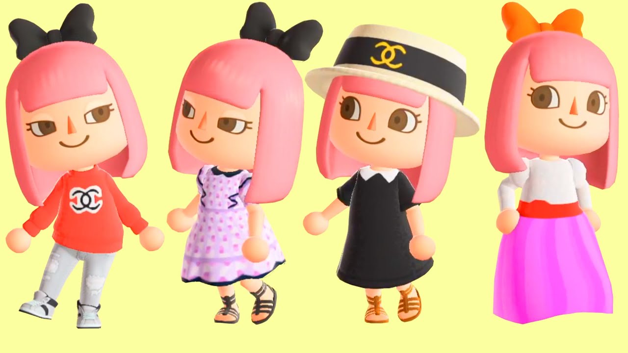 MOTIFS VÊTEMENTS MARC JACOBS, VALENTINO, CHANEL ANIMAL CROSSING NEW HORIZONS ACNH FR part 2