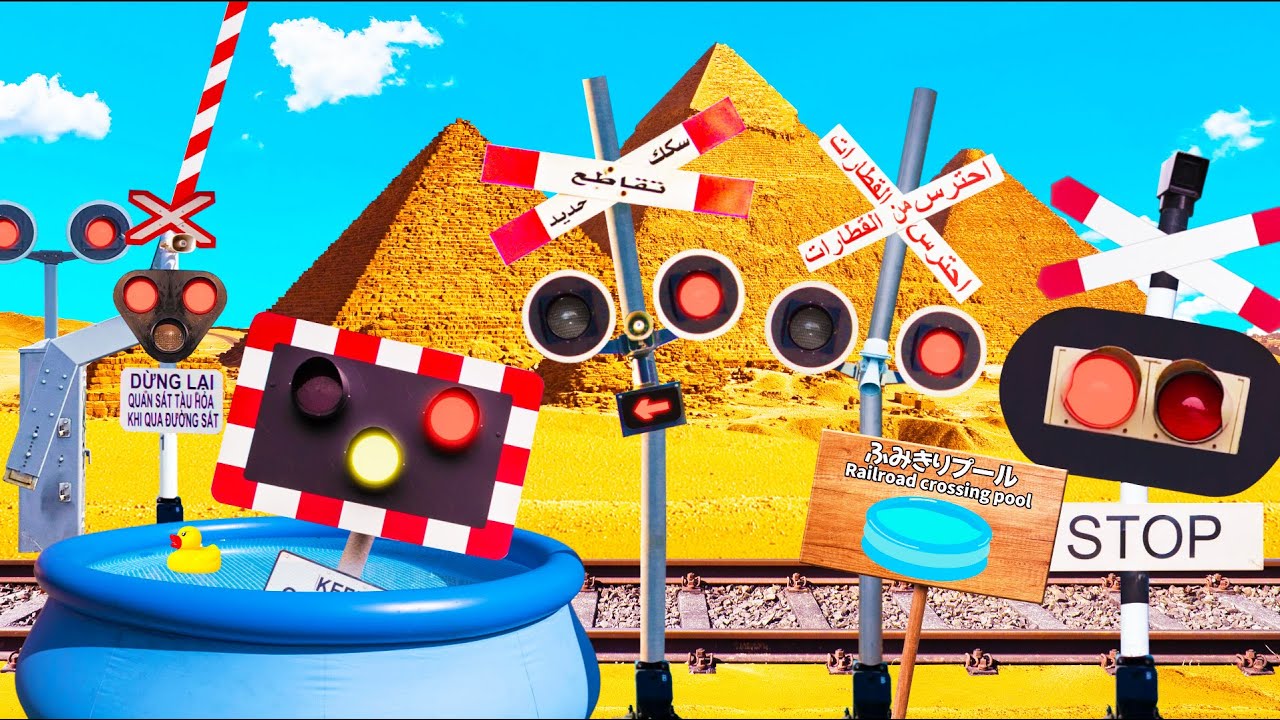 Railroad Crossing Opening a Pool in the Desert 😂