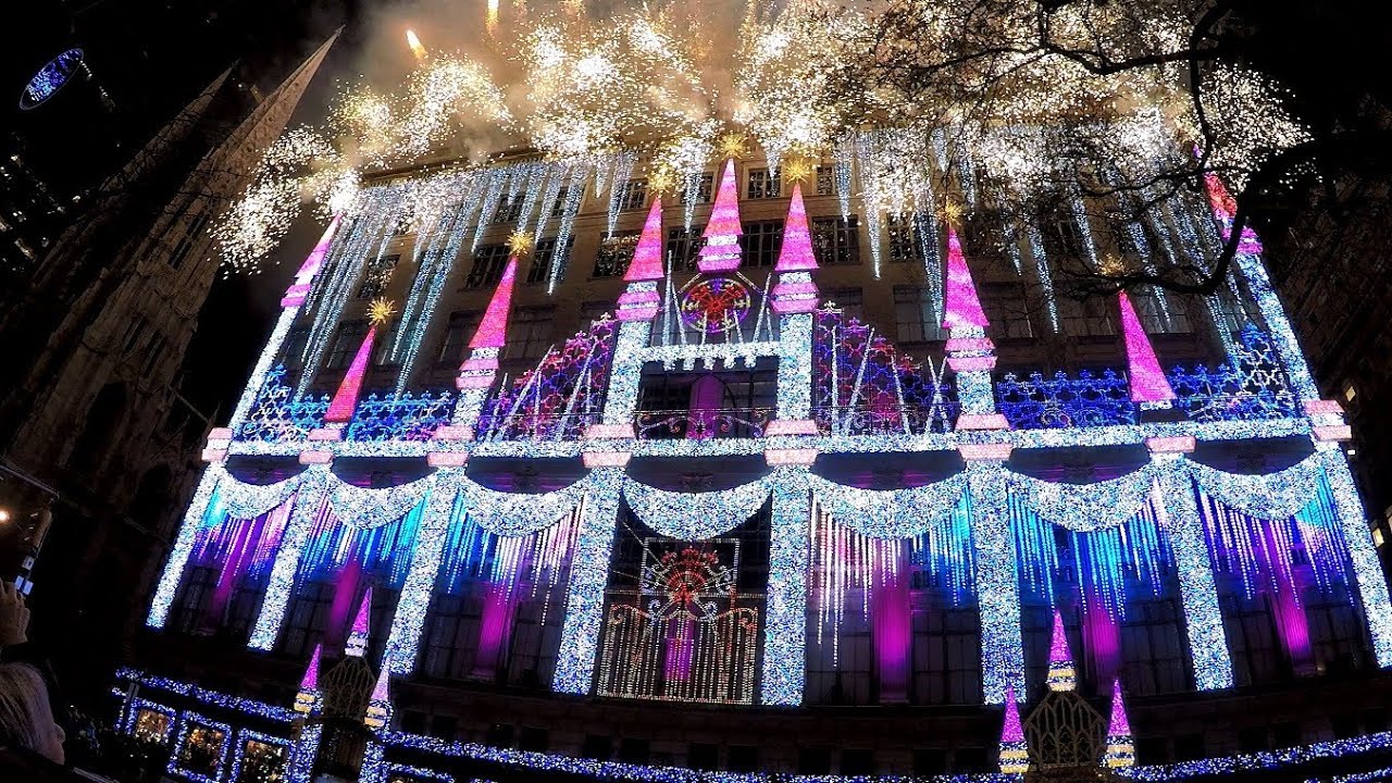 Saks 5th Avenue 2017 Holiday Windows Light Show Rockefeller Center New York City 2.7K GoPro