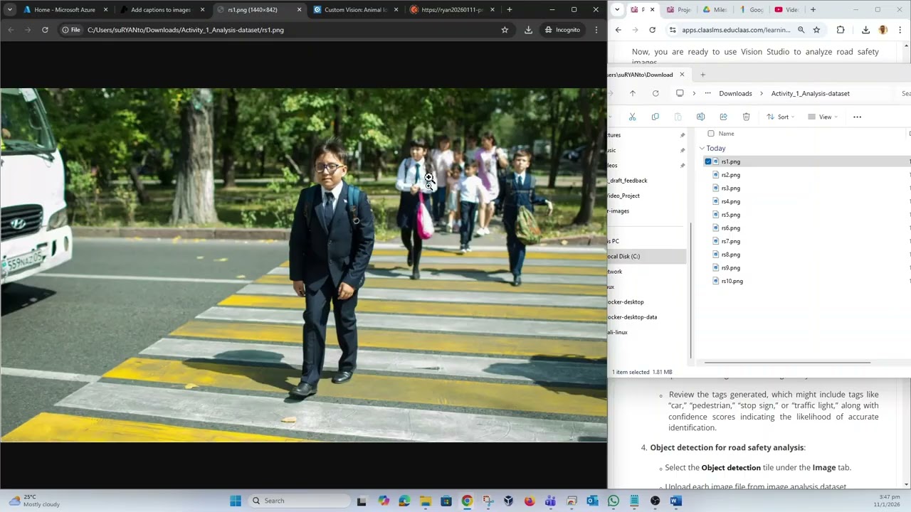PDDS DLL Этап 01 Анализ безопасности дорожного движения с использованием Azure AI Vision НОВИНКА