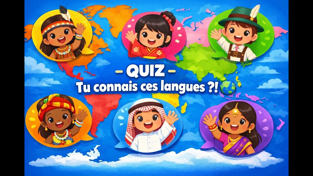 🌍 Quiz des Langues du Monde pour Enfants - Hello, Hola, Ciao ! 🗣️