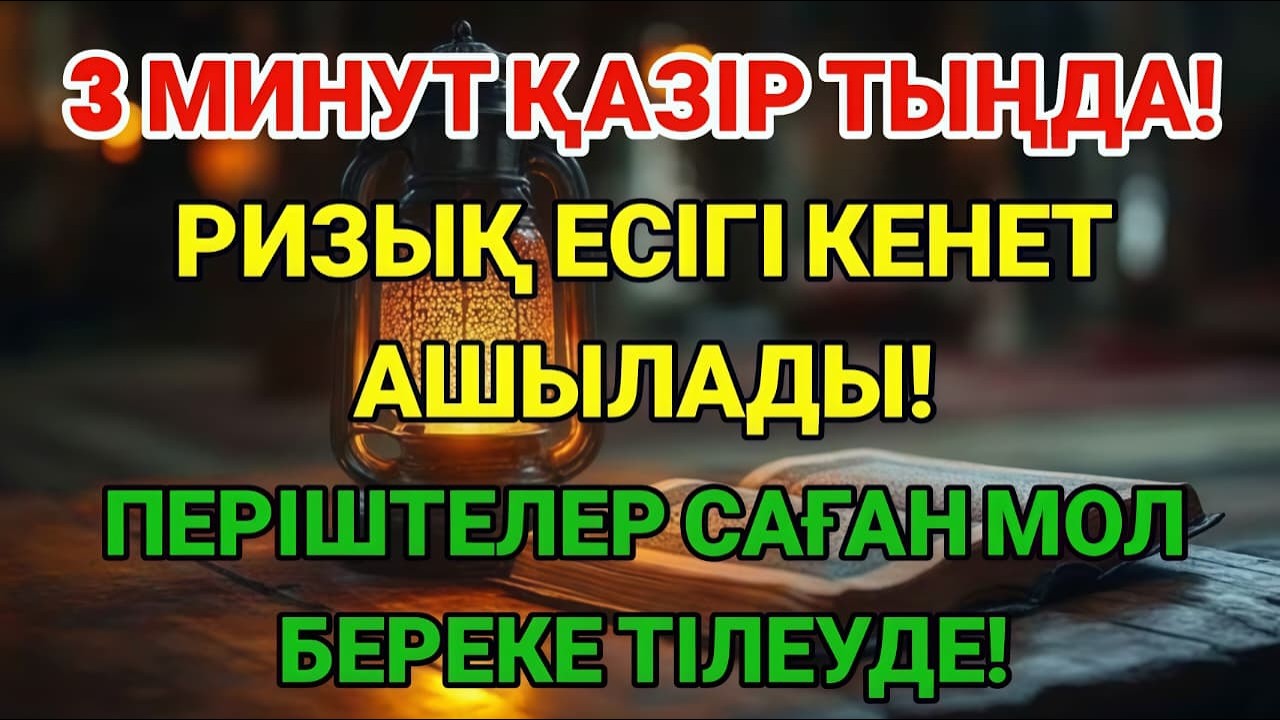Дәл қазір тыңдаңыз! Бұл дұға сізге мол ризық пен береке әкеледі