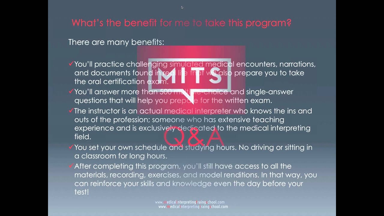 40-hour training program for medical interpreters