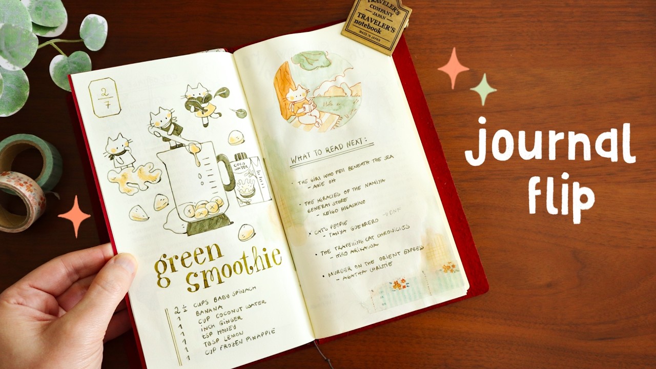 Traveler's Notebook Journal Flip | July '25 Creative Journal Pages