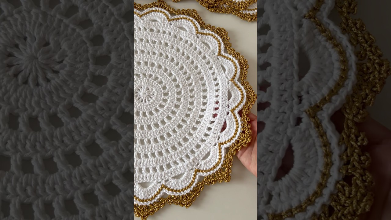 Sousplat glamour luxo de croche Sousplat de croch&ecirc; lovely passo a passo #handmade #crochet