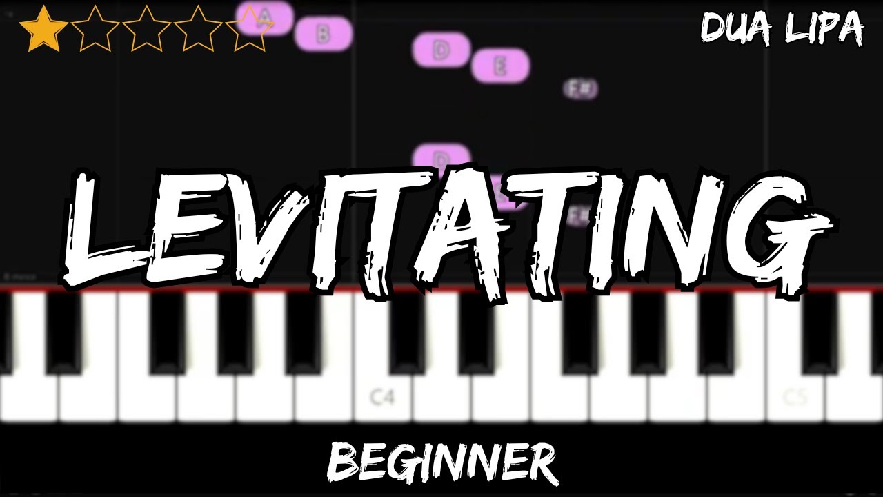 Dua Lipa - Levitating - Easy Beginner Piano Tutorial - For 1 Hand