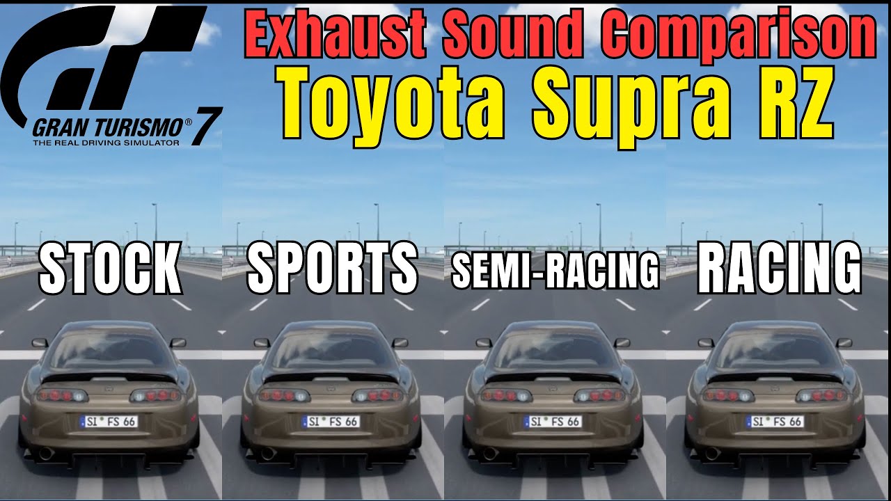 GT7 - Exhaust Sound Comparison | Toyota Supra RZ 1997
