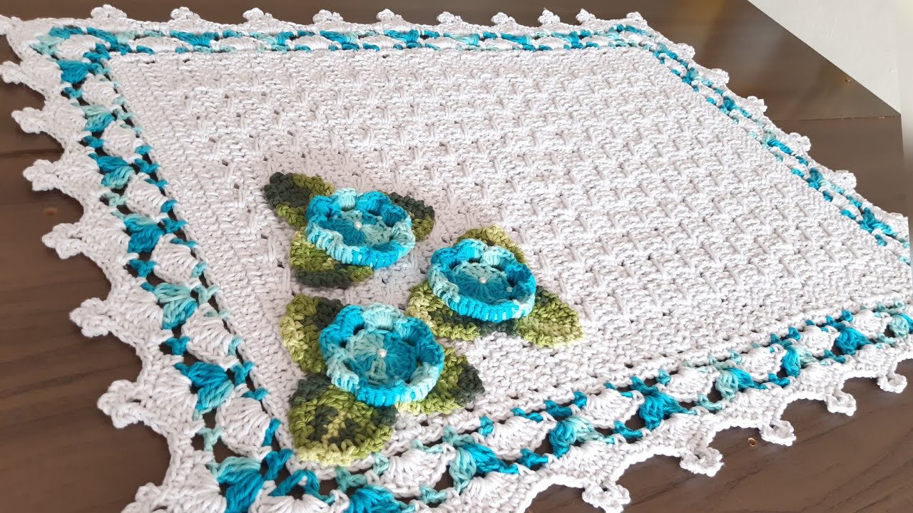 tapete de croch&ecirc; retangular passo a passo