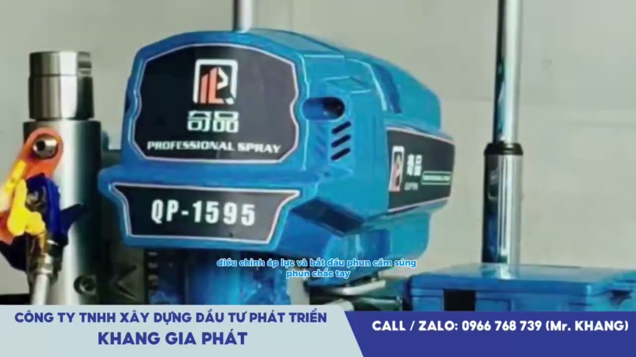 MÁY PHUN BỘT ĐẶC PISTON THỦY LỰC QP-1595  PHUN NHANH RA KHỐI LƯỢNG | 0966 768 739 