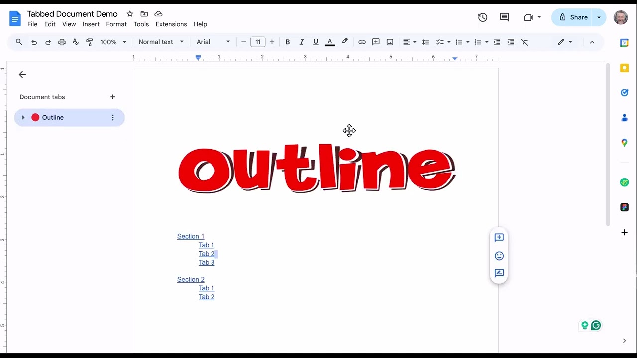 Tabbed Documents