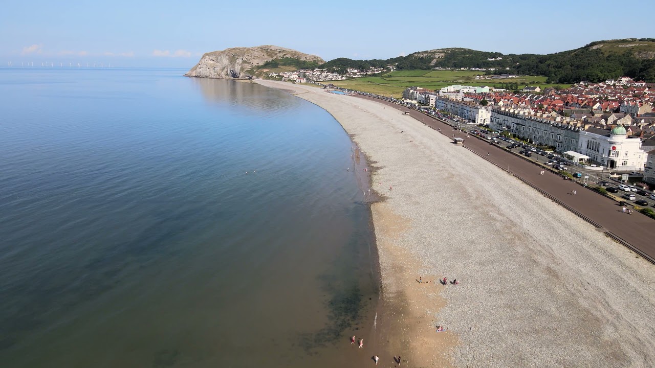 Birds eye view of Llandudno Wales.